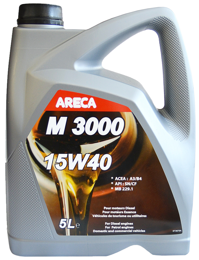 Моторное масло ARECA M3000 15W-40, 5л